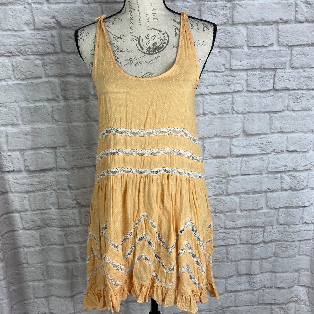Intimately Free People Voile and Lace Trapeze Slip Dress Size M
